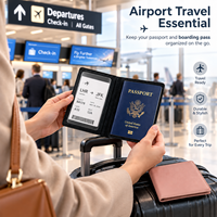 Porte-passeport en cuir PU avec logo personnalisé, portefeuille de voyage, fentes pour cartes, couverture de passeport, OEM ODM, cadeau d'entreprise, vente en gros