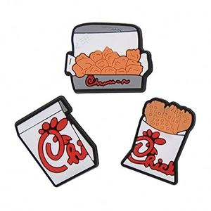 Regalos de Navidad con Diseño Nuevo 2025 Inspirados en Chick-fil-A, Papas Fritas y <span class=keywords><strong>Pollo</strong></span> Frito de Metal, con Dijes de Zapatos Clog - Product Image 5
