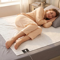 Sábana Profesional con Conexión a Tierra, 5% Fibra de Plata, Ropa de Cama de Algodón Orgánico Conductivo con Cable de Conexión a Tierra para Suministro B2B