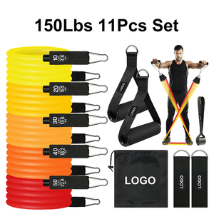 Gradient Orange 11pcs Resistance <b>Bands</b> Set Latex <b>Workout</b> Exercise <b>Bands</b> Fitness Training Kit OEM - Product Image 1
