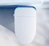 Toilette intelligente de luxe haut de gamme avec capteur de pied automatique, télécommande incluse, drainage en S, toilette intelligente monobloc