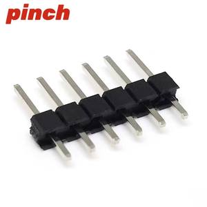 Conector de pines de 2.54 mm de paso, 1 fila, 10 posiciones, inserto de cobre, material PBT para conexión de placas PCB - Product Image 3