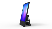 Écran numérique portable LCD 4K étanche de 55 pouces pour affichage extérieur, sur pied, avec SDK, garantie 1 an, OEM, pour centre commercial