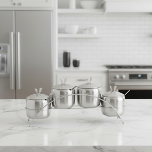 Ensemble de salières <span class=keywords><strong>et</strong></span> poivrières écologiques en acier inoxydable avec moulin intégré pour la cuisine - Product Image 6