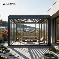 Pergola de jardin extérieure en aluminium à toit à lames orientables, sur mesure pour les détaillants d'extérieur, terrasse, patio, pergola résistante à la pluie et au soleil
