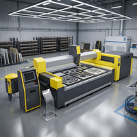 Machine de découpe à jet d'eau CNC 5 axes, type portique à servomoteur AC, pour le traitement de la pierre