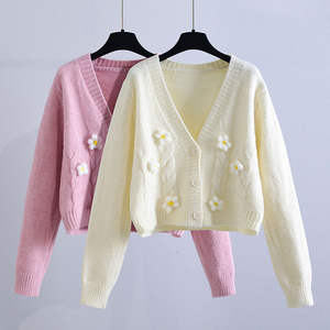 Cappotto maglione lavorato <span class=keywords><strong>a</strong></span> <span class=keywords><strong>trecce</strong></span> 2024 donna all'inizio dell'autunno nuovo stile coreano <span class=keywords><strong>cardigan</strong></span> di piccole dimensioni lavorato <span class=keywords><strong>a</strong></span> maglia - Product Image 1