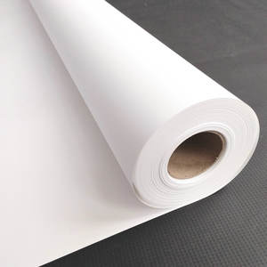 Eco <span class=keywords><strong>Solvet</strong></span> brillant Surface gris imprimable auto-adhésif PP rouleau de papier synthétique résistant à l'eau permanent PVC PET colle plastique - Product Image 1