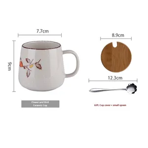 Hand-Painted underglaze sứ Handgrip dùng một lần cổ điển cốc cà phê cho mùa hè ăn sáng sữa món tráng miệng Kinh doanh Quà Tặng - Product Image 6