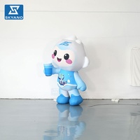 2.2m bleu publicité gonflable décoration dessin animé singe gonflable elfe mascotte gonflable dessin animé pour la décoration