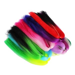12 Colori Fibre Sintetiche Bicolore Bucktail per la Realizzazione di Grandi Esche Artificiali, Materiali Super Hair per la Costruzione di Mosche Artificiali - Product Image 1