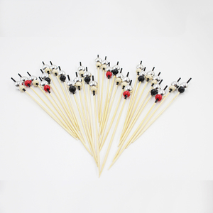 En gros Jetable de Cocktail En Bambou <span class=keywords><strong>Brochettes</strong></span> de Fruits Pics Pour La Fête De Noël - Product Image 2
