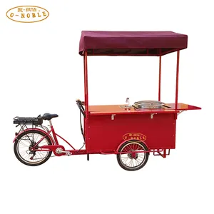 Neues Design mobile Pedale Pfannkuchen Fahrrad Business Cart mit Kühlschrank