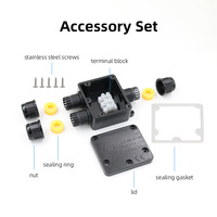 Boîte de jonction étanche à 3 voies IP68-rated FSH712 avec une plage de diamètre de fil de 5-9mm, 6-11mm, bagues d'étanchéité de 12-14mm
