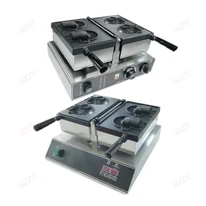 110V 220V kustom elektrik komersial taiyaki pembuat wafel es krim kerucut beruang bentuk pembuat Waffle mesin pembuat Wafer