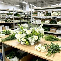 Bouquet de fleurs artificielles en soie bleues, réaliste et fait main, idéal pour les mariages, la fête des mères et Noël