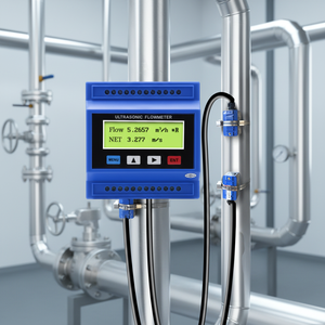 Niet-invasieve ultrasone flowmeter voor olie, vloeistoffen en water, ultrasone flowmeter voor de voedingsindustrie - Product Image 1