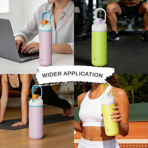 Watersy - Nueva Botella de Agua Deportiva Portátil de Acero Inoxidable de Doble Pared con Aislamiento al Vacío, Vaso de Viaje con Asa - Product Image 5