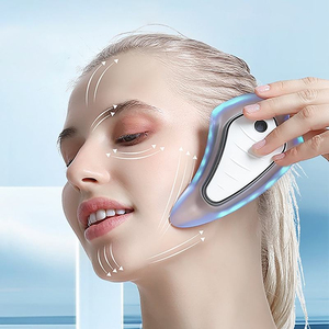 Masajeador Facial Gua Sha con LED Rojo y Azul para Reafirmar la Piel, Cuidado de Arrugas y Tratamiento Facial en Casa - Product Image 1