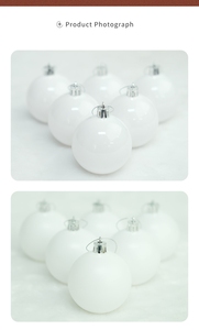 Palline <span class=keywords><strong>di</strong></span> <span class=keywords><strong>Natale</strong></span> Bianche in Varie Misure con Logo Personalizzato, Decorazioni in Plastica per Albero <span class=keywords><strong>di</strong></span> <span class=keywords><strong>Natale</strong></span> - Product Image 6