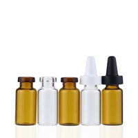 Bouteilles tubulaires transparentes de flacon de compte-gouttes d'échantillon d'injection en verre de Pharma de 3ml 5ml 6ml 7ml