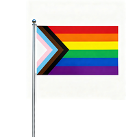 Drapeau de la fierté gay en polyester 90x150cm (3x5ft) pour l'extérieur, impression personnalisée en gros de votre propre design