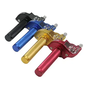 Tubo de acelerador CNC HKAA personalizado de fábrica rojo azul negro amarillo con perno limitador de velocidad para Suzuki Thumpstar Dirt Pit Bike