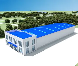 Trung Quốc Giá Rẻ Kết Cấu Thép Tòa Nhà Đúc Sẵn Kho Lưu Trữ Hội Thảo Hangar