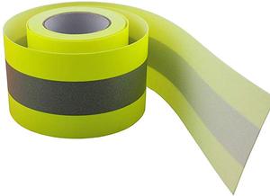 Ruban réfléchissant de sécurité haute visibilité jaune fluo ignifuge, tissu à haute réflexion pour gilets de sécurité, vestes, type à coudre - Product Image 3