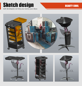 Chariot <span class=keywords><strong>de</strong></span> Salon <span class=keywords><strong>de</strong></span> Beauté en Plastique, Mobilier <span class=keywords><strong>de</strong></span> Salon <span class=keywords><strong>de</strong></span> Coiffure à Roulettes, 5 Niveaux - Product Image 5
