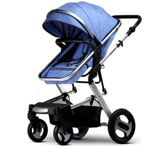 Cochecito de bebé de lujo estándar europeo, cochecito de bebé plegable de paisaje alto para 3 años, tipo de <span class=keywords><strong>coche</strong></span> portátil - Product Image 3