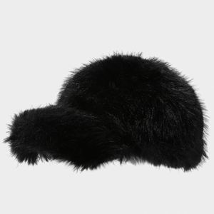Winter Solid Color Thickened Warm Faux Terry 6-Panel Adjustable Cold-proof Ladies Women Plush Fashion <b>Baseball</b> <b>Cap</b> - Product Image 5