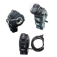 Interrupteur de phare de vélo électrique 4 en 1, avec clignotant et commande de klaxon, connecteur SM à 9 broches pour guidon de 22mm, câble de 170cm, 1 pièce