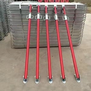 Poteau de support réglable en acier pour échafaudage de construction, prix usine, vérin de poteau en acier galvanisé, support de coffrage - Product Image 2
