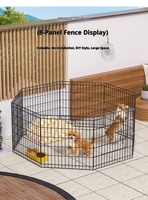 Cage pliable en acier pour chiens, poulets, lapins et canards - Enclos pour animaux de compagnie de style européen, sûr pour l'intérieur et l'extérieur