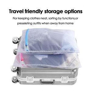 Sacs de lavage en filet résistants pour machine à laver, pour sous-vêtements, chaussettes, soutiens-gorge, chaussures, sacs de protection lavables avec fermeture éclair - Product Image 4