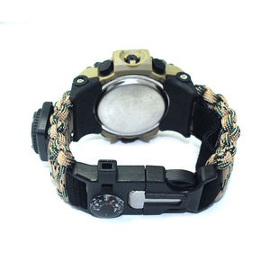 Orologio di Sopravvivenza Tattico Multifunzionale con Bussola Digitale Intrecciata a Mano in Paracord per Arrampicata e Uso Portatile - Product Image 5