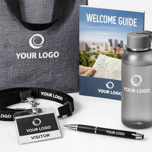 Set de Artículos Promocionales Personalizados, Kit de Bienvenida para Visitantes de Ferias Comerciales con Bolsa de RPET, Mapa, Folleto, Cordón, Bolígrafo y Botella - Product Image 3