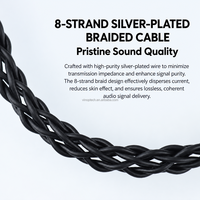 Câble de liaison décodeur USB-C vers USB-C TRN pour audiophiles, adaptateur audio numérique 8 brins plaqué argent avec boîtier en métal aluminium