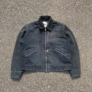 Custom Heavyweigh Canvas Work <strong>Jacket</strong> Distress <strong>Sherpa</strong> Lined Boxy Crop Workers Workwear Bomber <strong>Jacket</strong> <strong>Men</strong> - Product Image 4