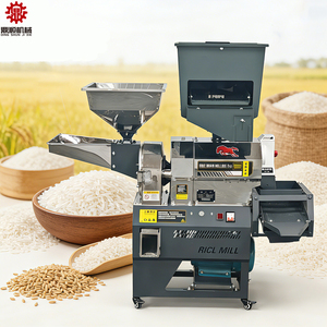 Mini moulin à riz en acier inoxydable, moulin à riz et à <span class=keywords><strong>millet</strong></span> avec broyeur de maïs, machine combinée de suppression des impuretés vibrante - Product Image 4