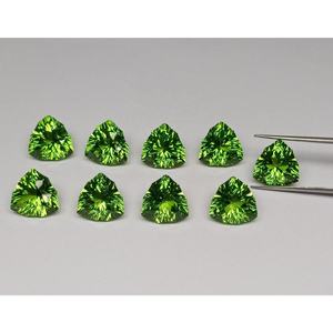 High Grade Quality 13x13mm Fancy Trillion Shape Synthetic Lab Grown Quartz Heat Treated Color Play 9.50 Carat Loose <b>Stone</b> - Product Image 3