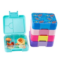 Fournitures scolaires Mignonne Boîte à lunch Bento Boîte à collation pour enfants Conteneur Mini Lonchera 4 compartiments Tritan Boîte à lunch personnalisée sans BPA