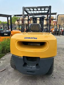 Komatsu Fd30 3 Ton Diesel <b>Forklift</b> Used Retail Restaurant Industries 4WD Rough Terrain Solid Tire Three Stage Mast Optional - Product Image 5