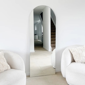 Modern Frameless <b>Wall</b> Mirror Sleek <b>Vinyl</b>-Backed Safety Mirror for DIY Project Ideal Customizable Decor for Living Rooms - Product Image 1
