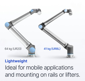 หุ่นยนต์ร่วมปฏิบัติงาน Long Reach Universal Robot UR8 แขนหุ่นยนต์สำหรับวางพาเลท มอเตอร์เกียร์บ็อกซ์ PLC รับน้ำหนักได้ 8-10 กก. ความแม่นยำ 0.081 มม. - Product Image 5