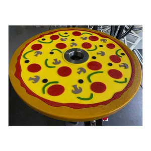 Pemasok grosir piring perubahan berat Bumper karet Gym bentuk Pizza latihan kekuatan uniseks Cina Universal 450mm 85sha