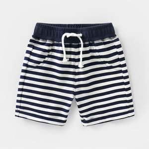 Wholesale Latest Style Colorful Striped Comfortable Casual Summer Boys Woven <b>100</b>% Cotton Blank Jogger Short Pants - Product Image 3
