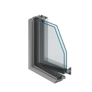 Customized security high impact double glazing aluminum glass casement window