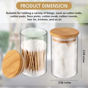 Lot de bocaux de rangement en verre broscilat pour épices, avec couvercles en bambou et étiquettes, pour usage en cuisine, vente en gros - Product Image 2